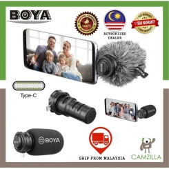 BOYA BY-DM100 Digital Stereo Cardioid Condenser Microphone Superb Sound for Android USB Type-C Devices Recording Mic Smartphone Microphone Type C (Ship from Malaysia)